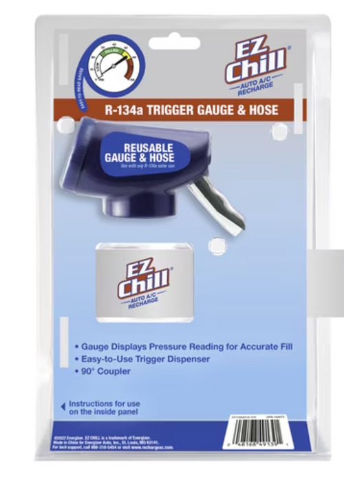 EZ Chill R134a Gauge And Hose Auto Air Conditioning Recharge Trigger Dispenser