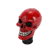 Skull Gear Stick Shift Knob Shifter Lever Handle Metallic Candy Red.