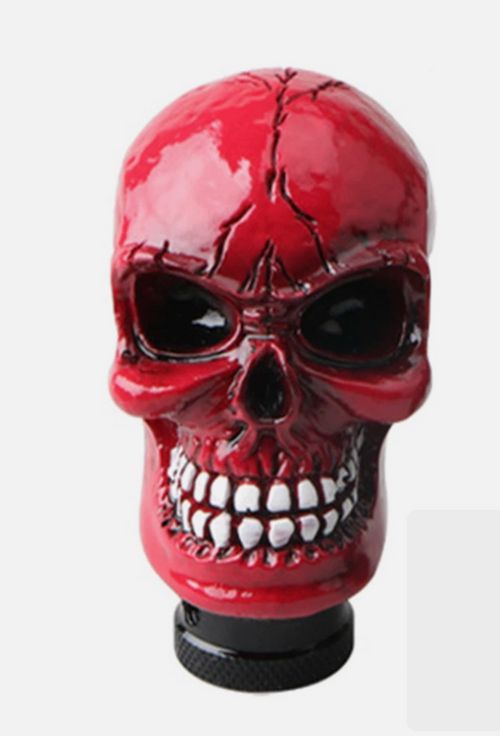 Skull Shift Knob Metallic Candy Red