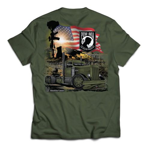 T-Shirt, Pow Mia, Size X-Large