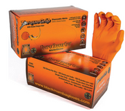 Glove with fish Orange  size XL   scale pattern Super  grip disposable