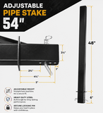Adjustable Pipe Stake 54" (2 Pack)
