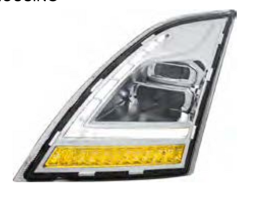 Chrome Headlight Fits Volvo VNL VNR 2018-2024 Driver Side Full LED