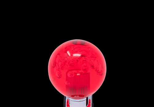 Red Bubbles Gear Shift Knob – Universal Manual & Automatic Shifter 1/2"-13 Thread