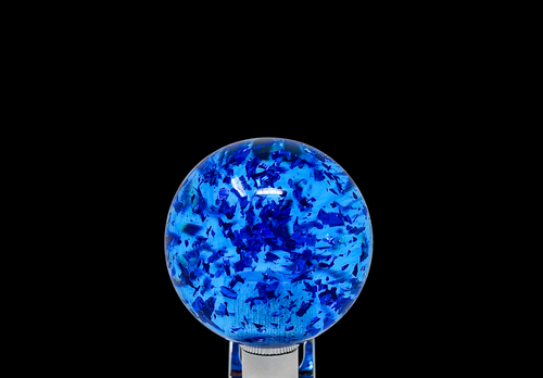 Blue Holographic Flakes Gear Shift Knob – Universal Manual & Automatic Shifter 1/2"-13 Thread