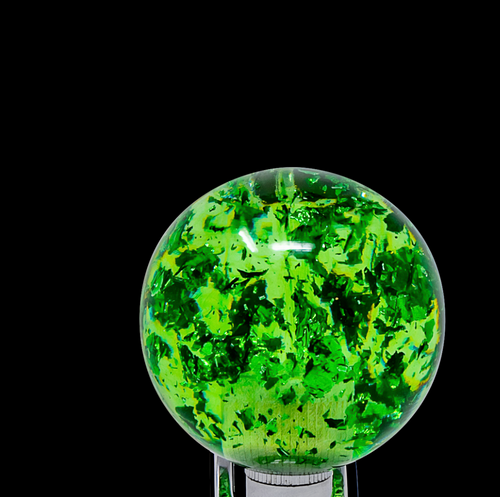 Green Holographic Flakes Gear Shift Knob – Universal Manual & Automatic Shifter 1/2"-13 Thread