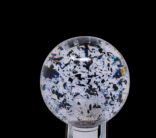 Black Holographic Flakes Gear Shift Knob – Universal Manual & Automatic Shifter 1/2"-13 Thread