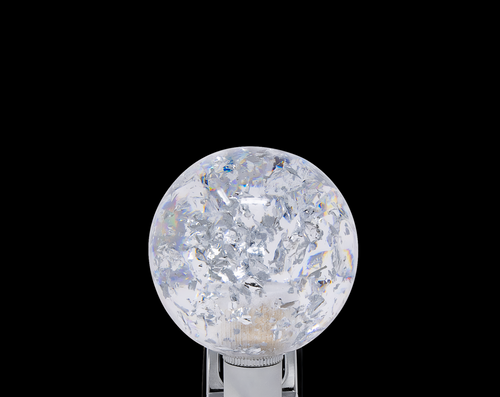 Clear Holographic Flakes Gear Shift Knob – Universal Manual & Automatic Shifter 1/2"-13 Thread