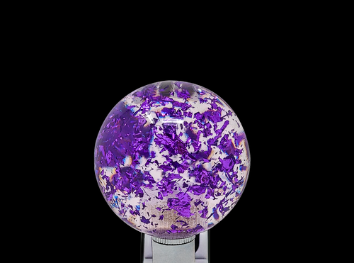 Purple Holographic Flakes Gear Shift Knob – Universal Manual & Automatic Shifter 1/2"-13 Thread