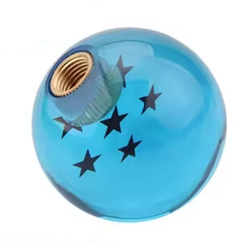 Blue 6 Star Gear Shift Knob – Universal Manual & Automatic Shifter 1/2" - 13 Thread