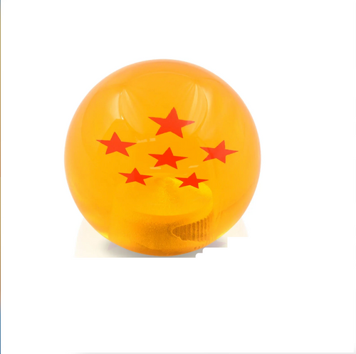 Orange 6 Star Gear Shift Knob – Universal Manual & Automatic Shifter 1/2"-13 Thread