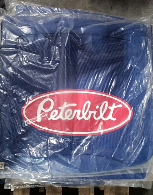 Mud Flap 24” X 24” fits Peterbilt Color blue Logo Center (Pair)