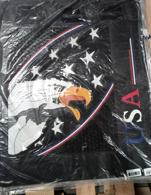 Mud Flap Set 24" x 30" Eagle Head W/ Stars & USA (Pair)