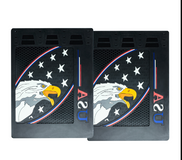 Mud Flap Set 24" x 30" Eagle Head W/ Stars & USA (Pair)