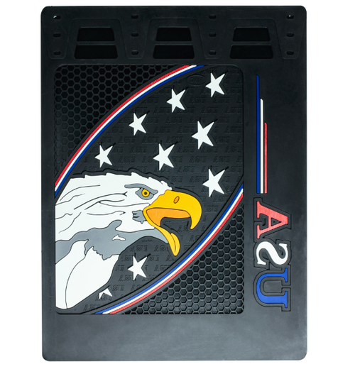 Mud Flap Set 24" x 30" Eagle Head W/ Stars & USA (Pair)
