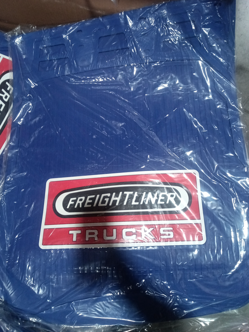 Mud Flap 24” X 30” Freightliner Logo, Color Blue , Corner Curve on pairs