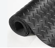 Rubber Mat black Diamond , Full Length Rolls, Size 3.10'x 10'