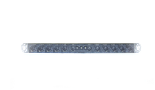Fusion 15-LED 15-in. Thinline Over 80 Stop/Turn/Tail/Back-up Light, Smoke Lens, Red/White Diodes, Surface Mount,