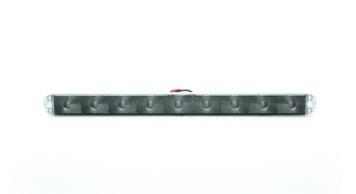 9-LED smoke lens red ultra thinline stop/turn/tail light, hard wired (black=tail, red=stop/turn, white=ground), 6-in. leads