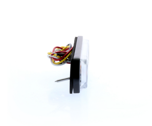 Clear Lens Yellow LED Warning Light, Surface Mount, 10-30V