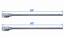 4 Spring Steel Tarp Arm 93" Pivot Pin Set Kit. Sold By Pairs