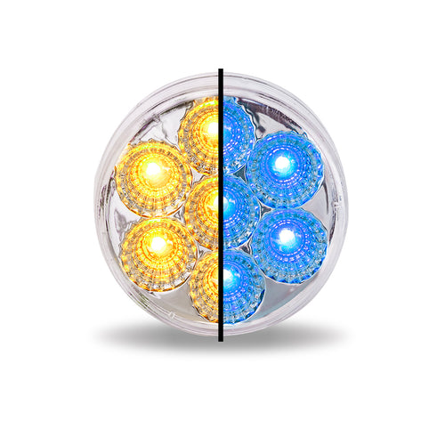 Trux 2.5" Round Amber Marker to Blue Auxiliary LED Light (7 Diodes)
