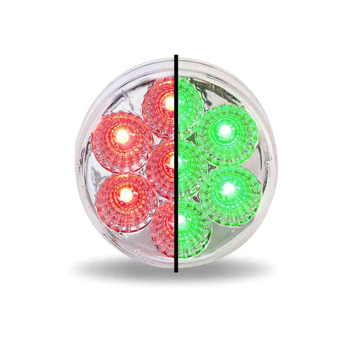 Trux 2″ Red Marker To Green Auxiliary Round LED Light – 7 Diodes
