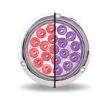 Trux 4″ Red Stop, Turn & Tail To Purple Auxiliary Round Flange Mount LED Light – 19 Diodes