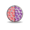Trux 4″ Red Stop, Turn & Tail To Purple Auxiliary Round LED Light – 19 Diodes