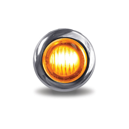 Trux 3/4″ Amber Marker Round LED Light – 3 Diodes