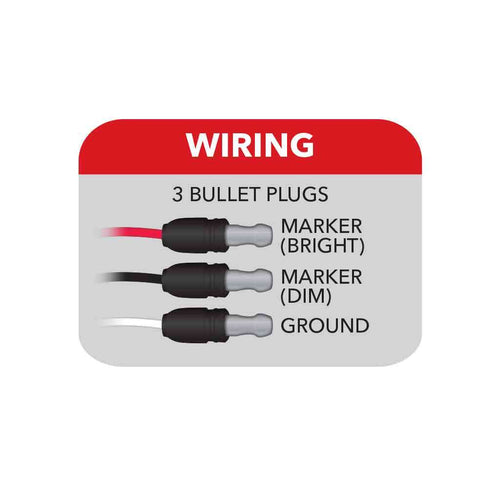 Trux 3/4″ Red Marker Round LED Light – 3 Diodes