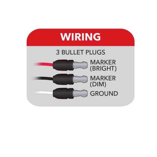 Trux 3/4″ Red Marker Oval LED Light – 2 Diodes