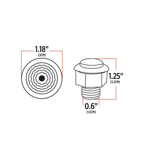3/4″ Amber Marker to Blue Auxiliary Round Reflector LED Light – 1 Diode