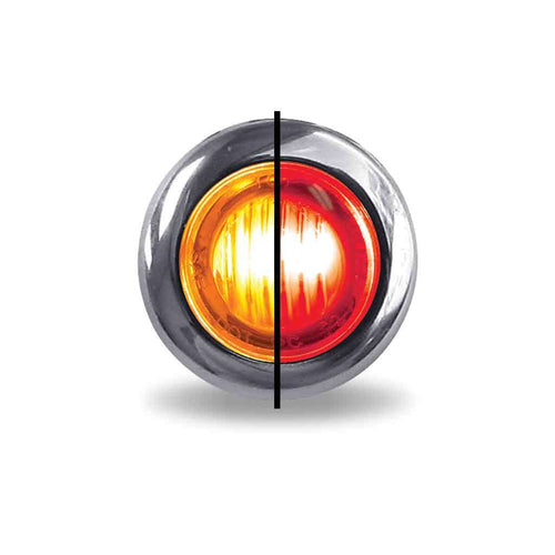 Trux 3/4" Round Amber Marker to Red Auxiliary LED Light (2 Diodes)