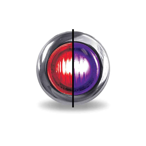 Trux 3/4″ Red Marker To Purple Auxiliary Round LED Light – 2 Diodes