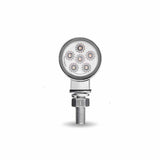 Trux Clear Amber/Red Clearance Marker 1.8″ Mini Double Face Round Light with Reflector LEDs – 12 Diodes