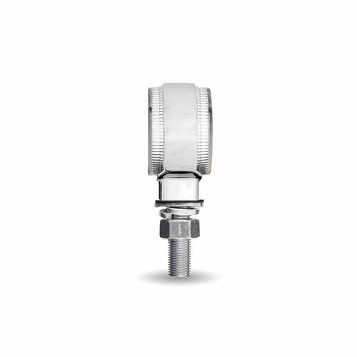Trux Clear Amber/Red Clearance Marker 1.8″ Mini Double Face Round Light with Reflector LEDs – 12 Diodes
