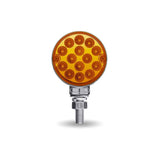 Trux Amber/Red Turn & Marker 3″ Mini Double Face Round Light with Reflector LEDs – 28 Diodes