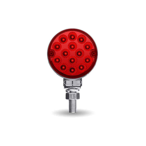 Trux Amber/Red Turn & Marker 3″ Mini Double Face Round Light with Reflector LEDs – 28 Diodes