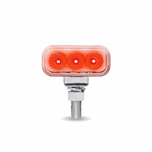 Trux Amber/Red Clearance Marker To Blue Auxiliary 1.5″ X 3″ Mini Double Face Rectangular Light With Reflector LEDs – 20 Diodes