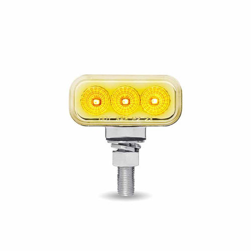 Trux Amber/Red Clearance Marker To Blue Auxiliary 1.5″ X 3″ Mini Double Face Rectangular Light With Reflector LEDs – 20 Diodes