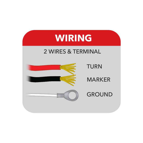 Clear Amber/Red Turn & Marker Double Face Round Flatline LED Light – 72 Diodes