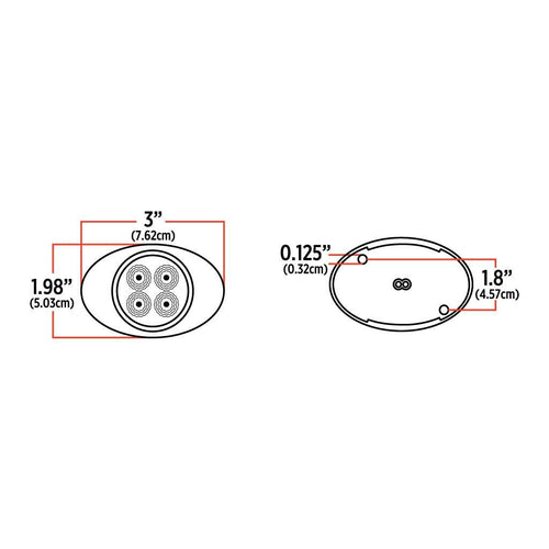 Trux LED Lighting, Standard LEDs Red Marker Generation 2 LED Light – 4 Diodes