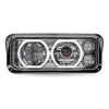 Trux Universal LED Projector Headlight Assembly With Glow Position Halos & Marker LEDs – Chrome (Driver Side)