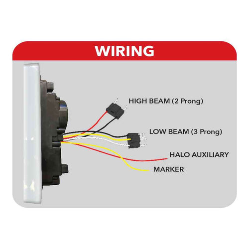 Trux Universal LED Projector Headlight Assembly With Glow Position Halos & Marker LEDs – Chrome (Driver Side)