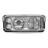 Universal LED Projector Headlight Assembly With Glow Position Halos & Marker LEDs – Chrome (Passenger Side)