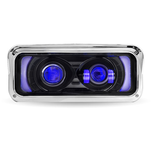 Trux Universal LED Projector Headlight Assembly With Glow Position & Marker LED Accents – Black (Driver Side)