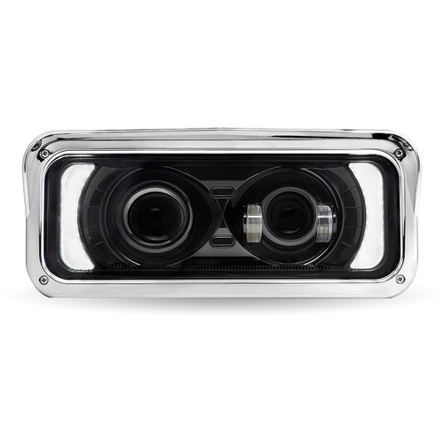 Trux Universal LED Projector Headlight Assembly With Glow Position & Marker LED Accents – Black (Passenger Side)
