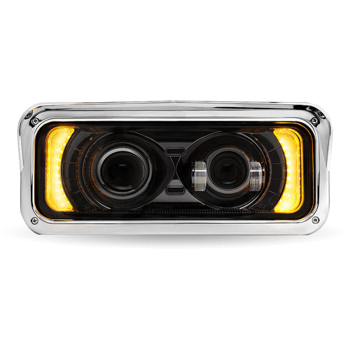 Trux Universal LED Projector Headlight Assembly With Glow Position & Marker LED Accents – Black (Passenger Side)