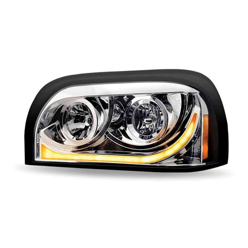 Trux Halogen Headlight Assembly With Dual Function LED Light Bar fits Freightliner Century